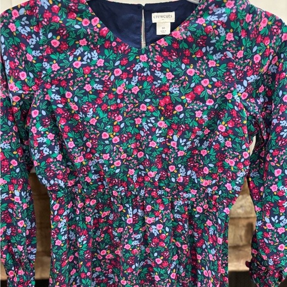 J. Crew Crewcuts Girls' floral dress Antique Navy Dahlia Sz 10 - Picture 3 of 7